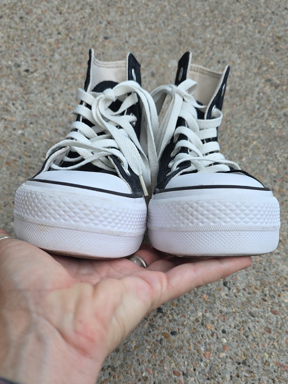 Converse Chuck Taylor All Star Black Canvas Lift Platform High Tops Size 6 - Picture 7 of 10